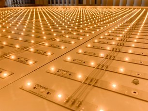 Aufbau Oval LEDs in warmweiß